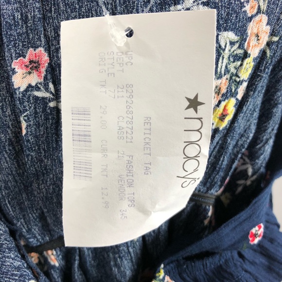 NWT Cold Shoulder top by Self Esteem - Picture 4 of 4